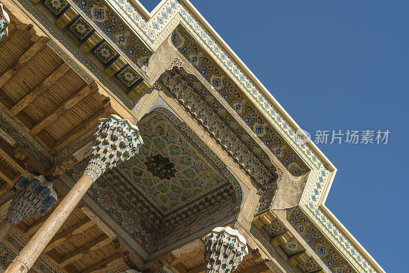 Bolo Hauz，布哈拉清真寺，乌兹别克斯坦